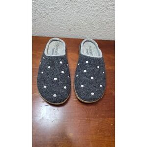 Cosyfeet Purewool Slippers Womens UK6/US8 Grey Polka Dot Wool Mule House Shoes